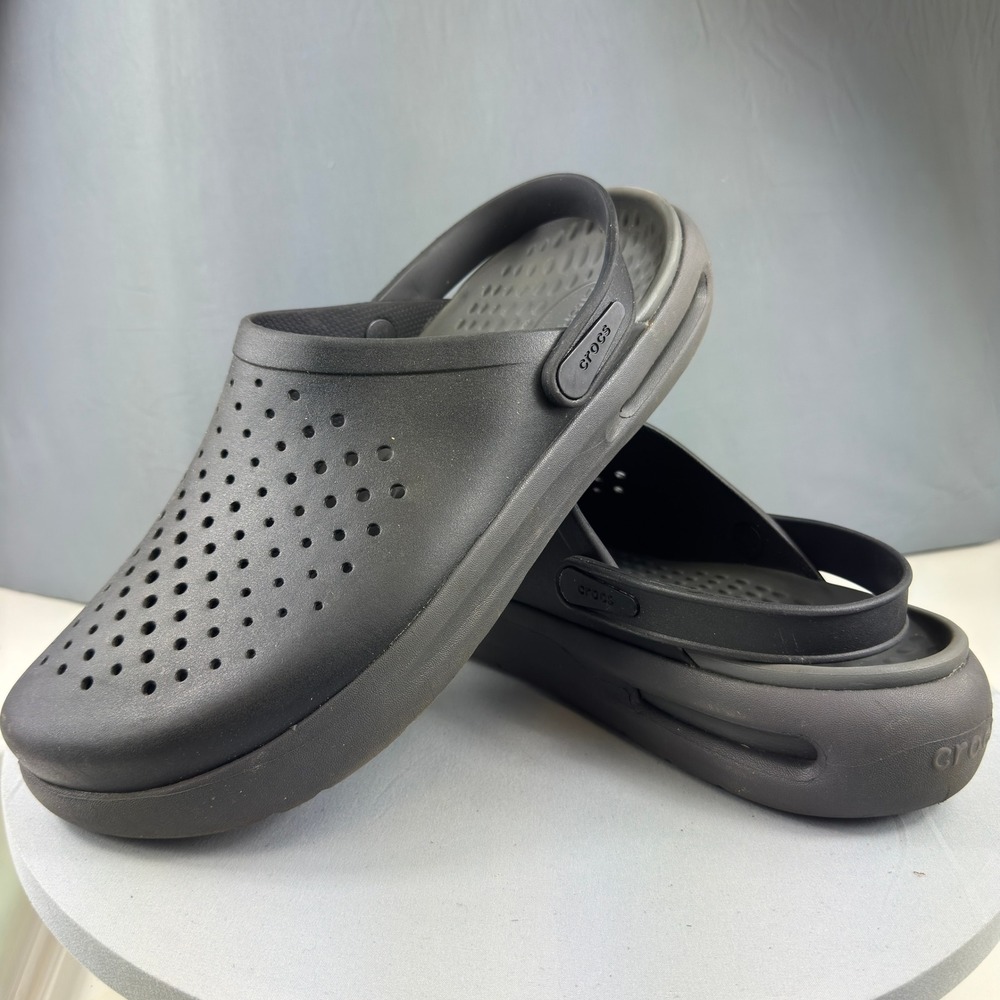 Crocs InMotion LiteRide Mens SZ 13 Clogs Black Cushion Slip On Comfortable Shoes